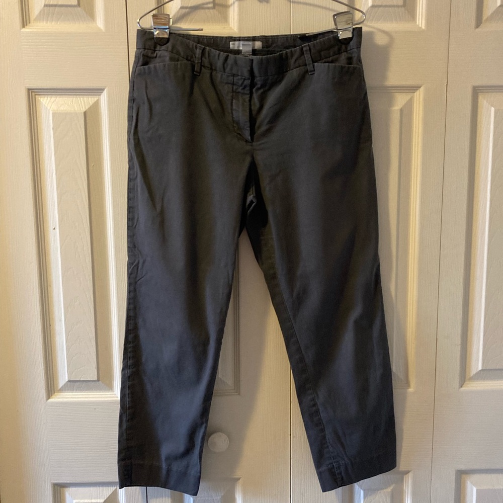 Gap Slim Cropped Charcoal Gray Pants Size 10